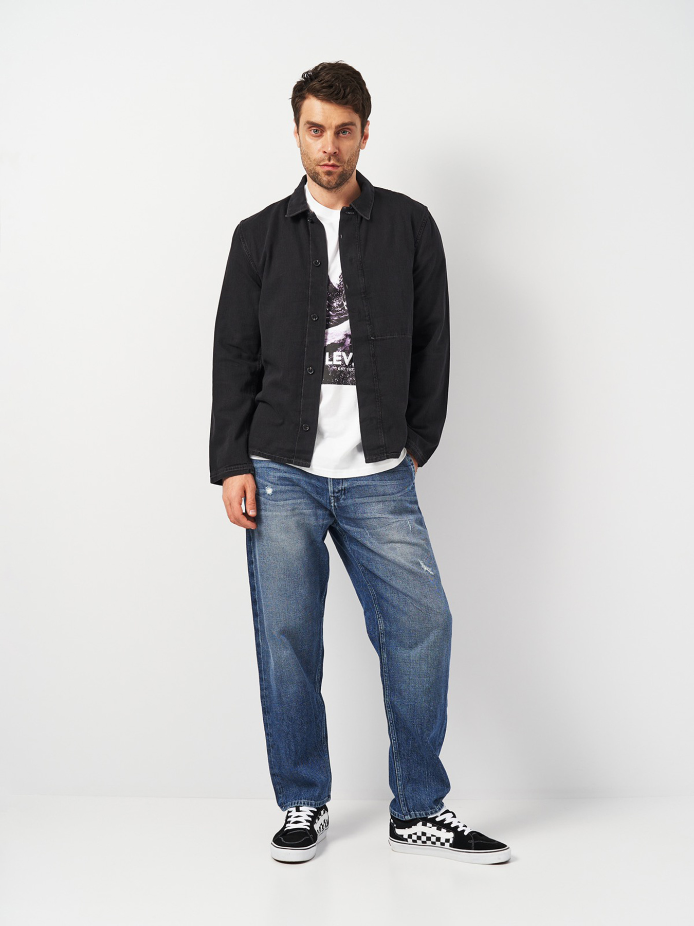 Сорочка Weekday модель 8542161ral_Черный вымытый Фото