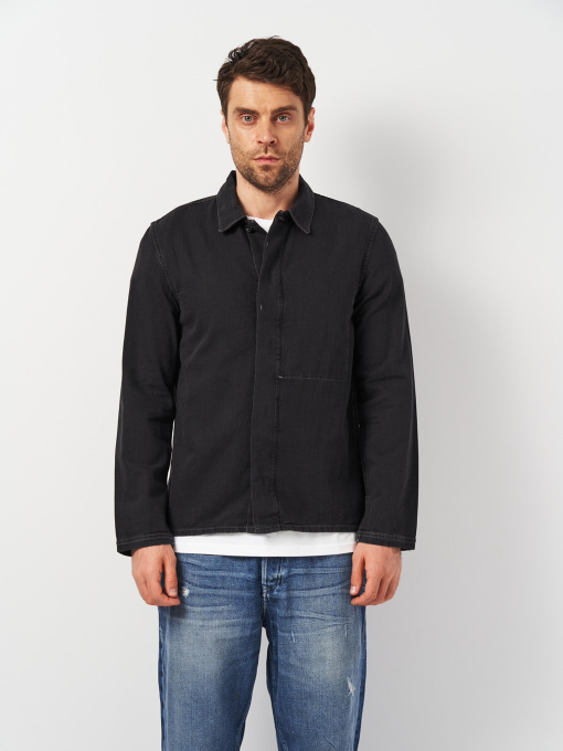 Сорочка повсякденна Weekday модель 8542161ral_Черный вымытый Фото