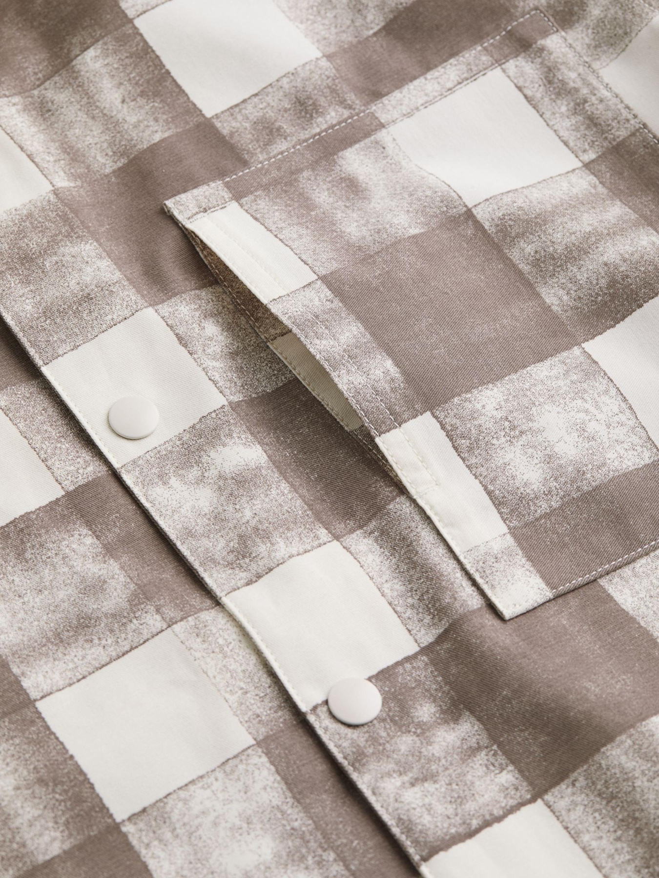 Рубашка H&M модель 1073353arl_Серо-бежевый Фото