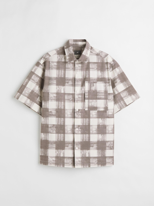 Рубашка H&M модель 1073353arl_Серо-бежевый Фото