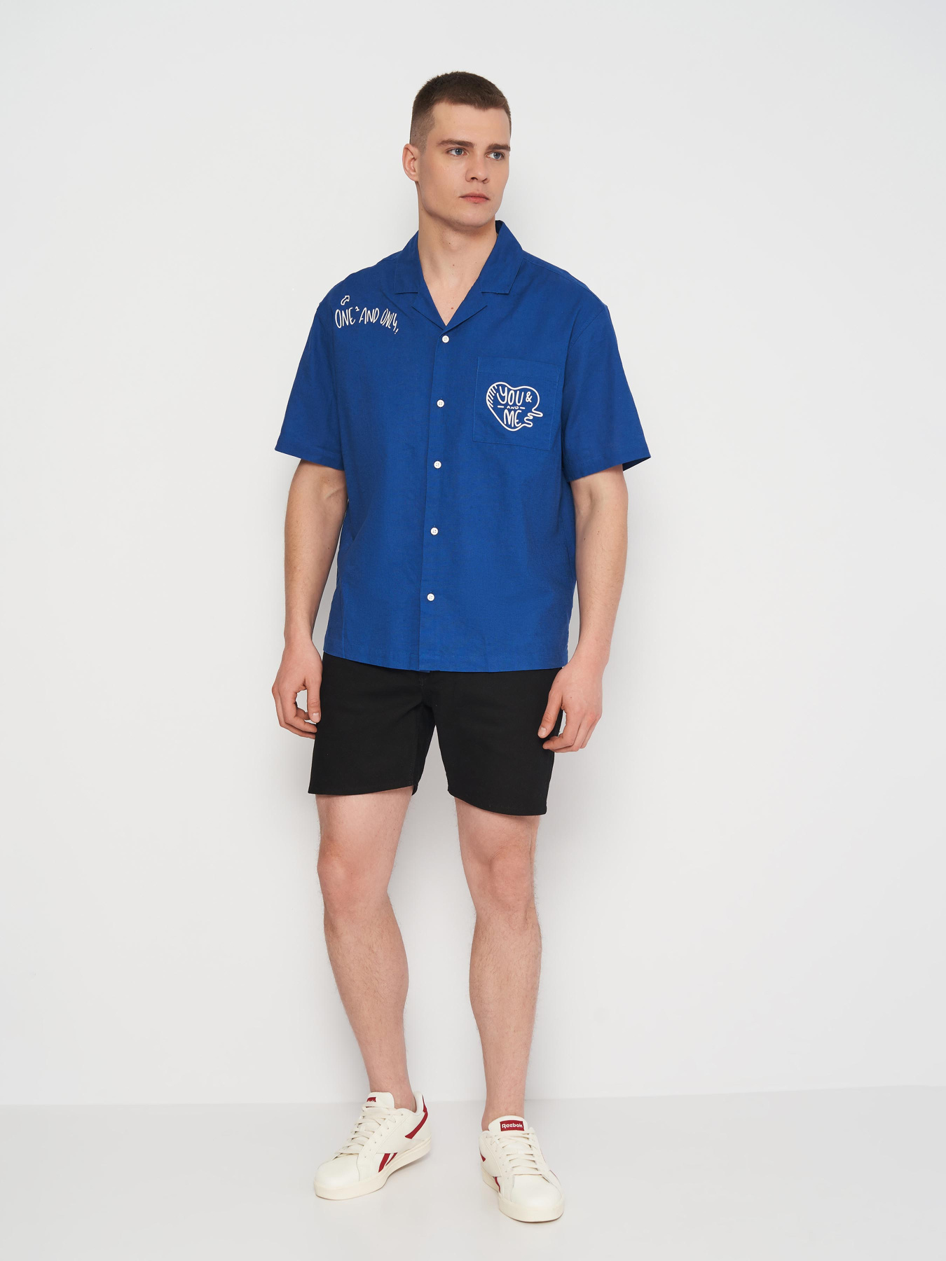 Сорочка повсякденна H&M модель 1073341arl_Синий Сорочка повсякденна H&M модель 1073341arl_Синий Фото