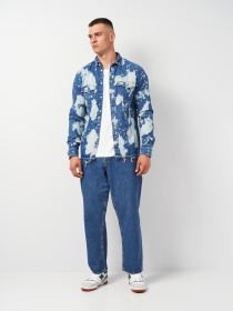 Рубашка повседневная H&M модель 2001140ral_Синий Фото