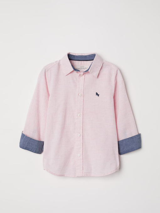 Рубашка H&M модель 8130601kwer_Светло-розовый Фото