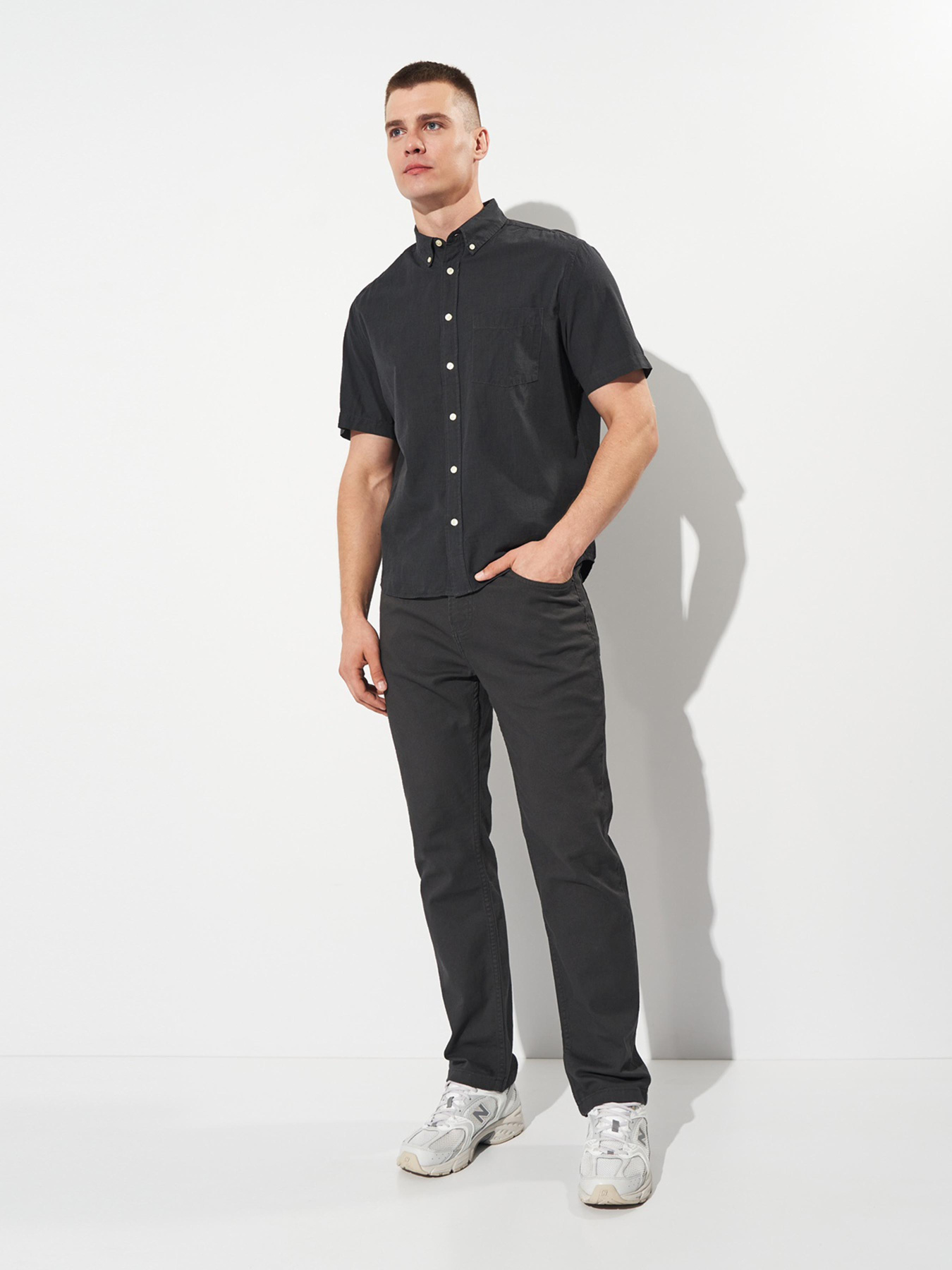 Сорочка H&M модель 8272671wer_Темно-серый Фото