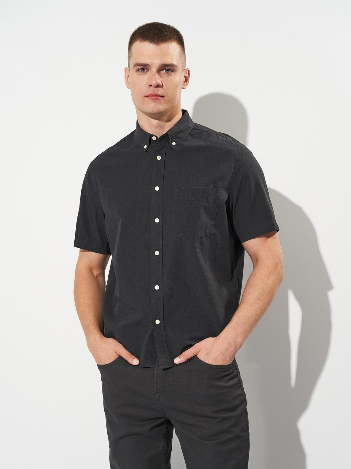 Сорочка H&M модель 8272671wer_Темно-серый Фото