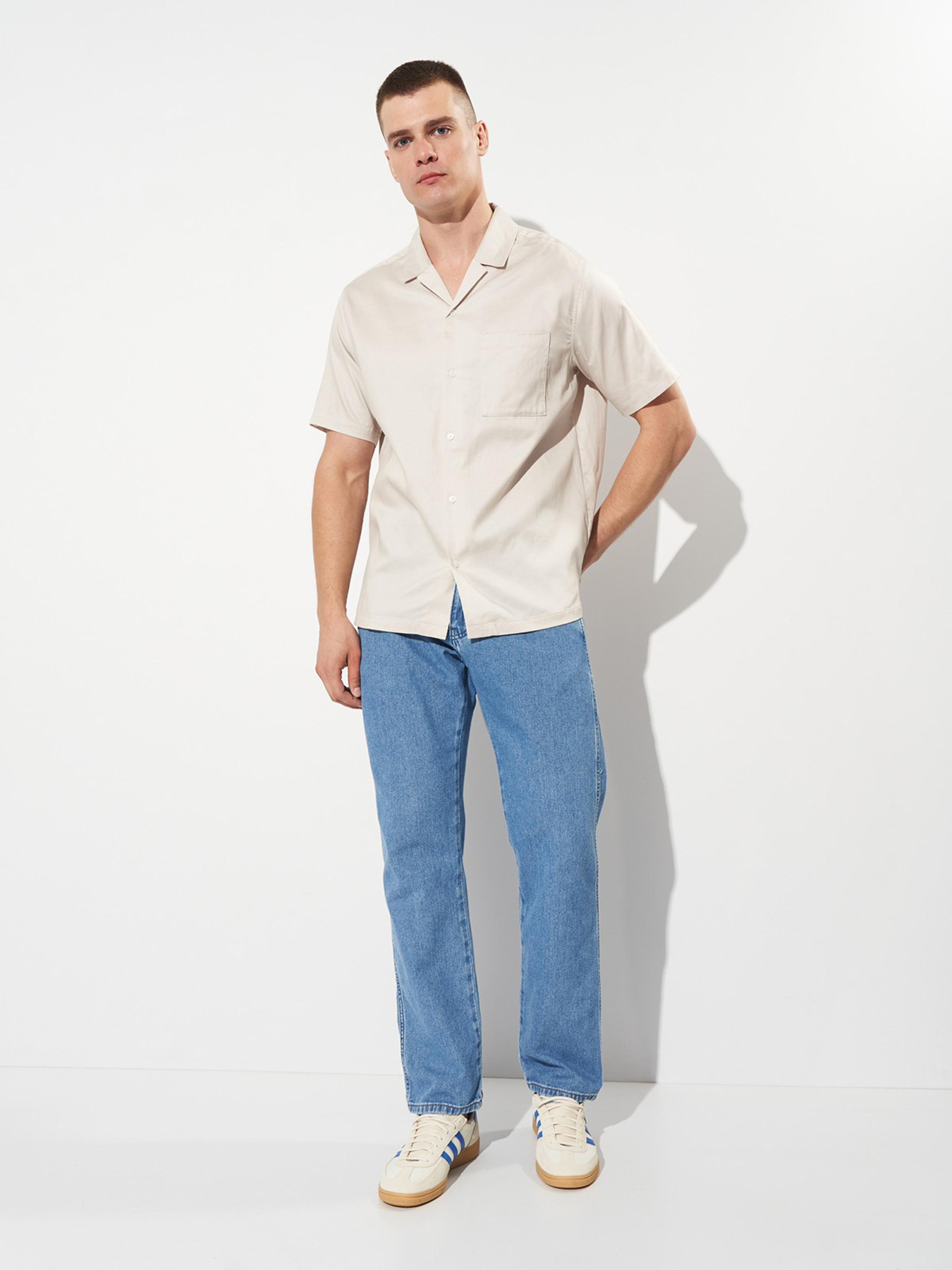 Рубашка H&M модель 9714813wer_Светло-серый Фото