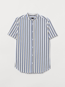 Рубашка H&M модель 7350941wer_Бело-черно-синий Фото