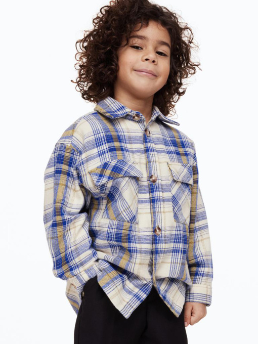 Рубашка H&M модель 1130254kwer_Сине-белый Фото