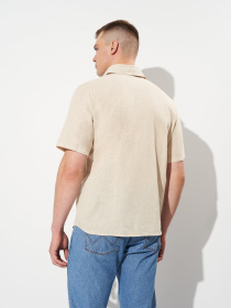 Рубашка повседневная H&M модель 1134783wer_Светло-бежевый Фото