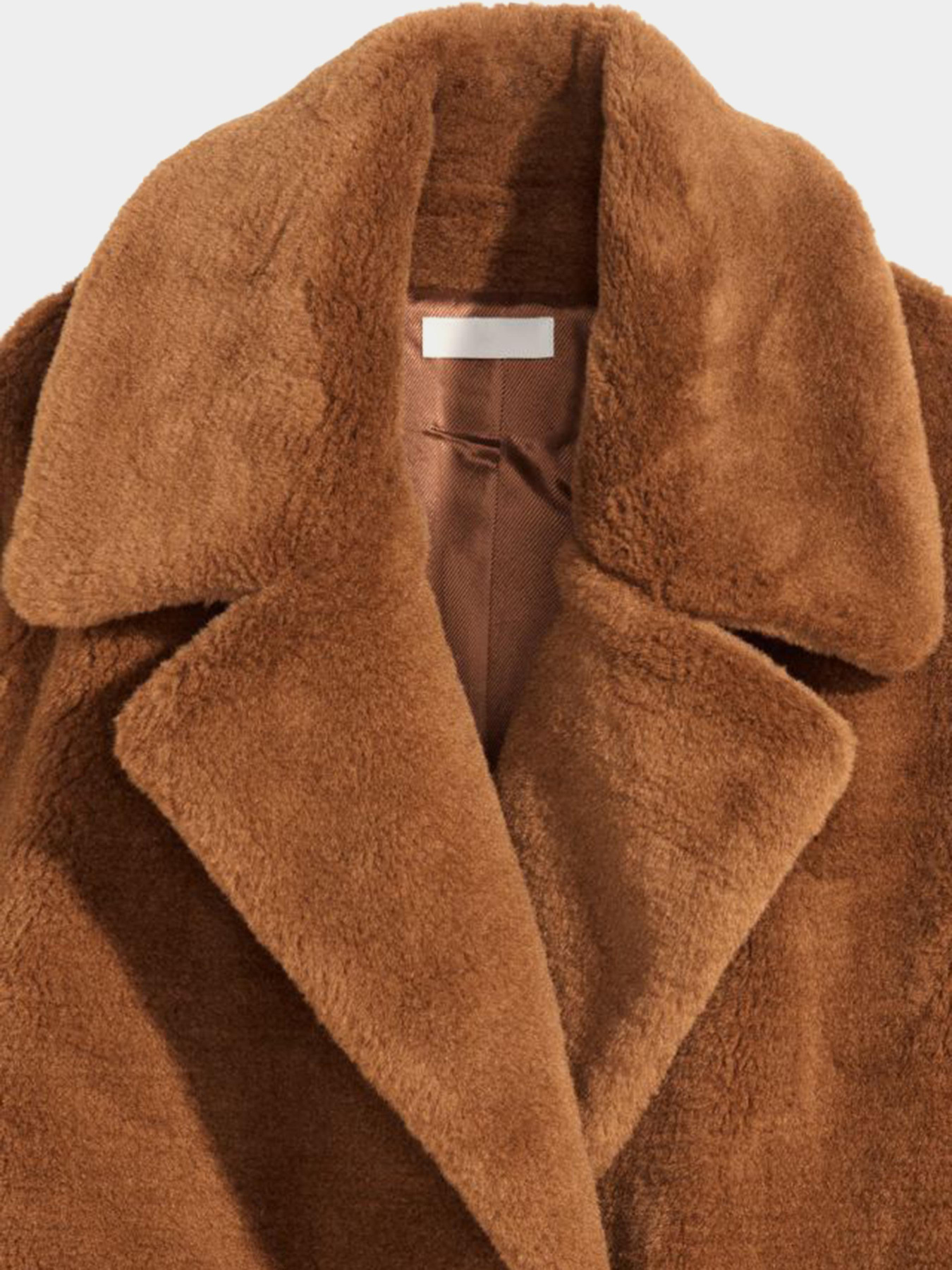 Шуба H&M модель 5022056abr_Светло-коричневый Фото