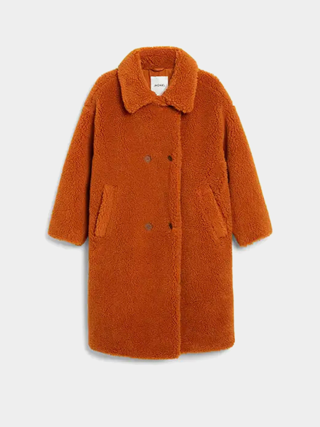 Шуба Monki модель 10146934wer_Терракотовый Фото