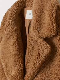 Шуба H&M модель 8373250wer_Коричневый Фото