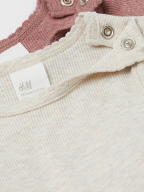 Боді для немовлят H&M модель 9006732kwer_Бежево-розовый Фото