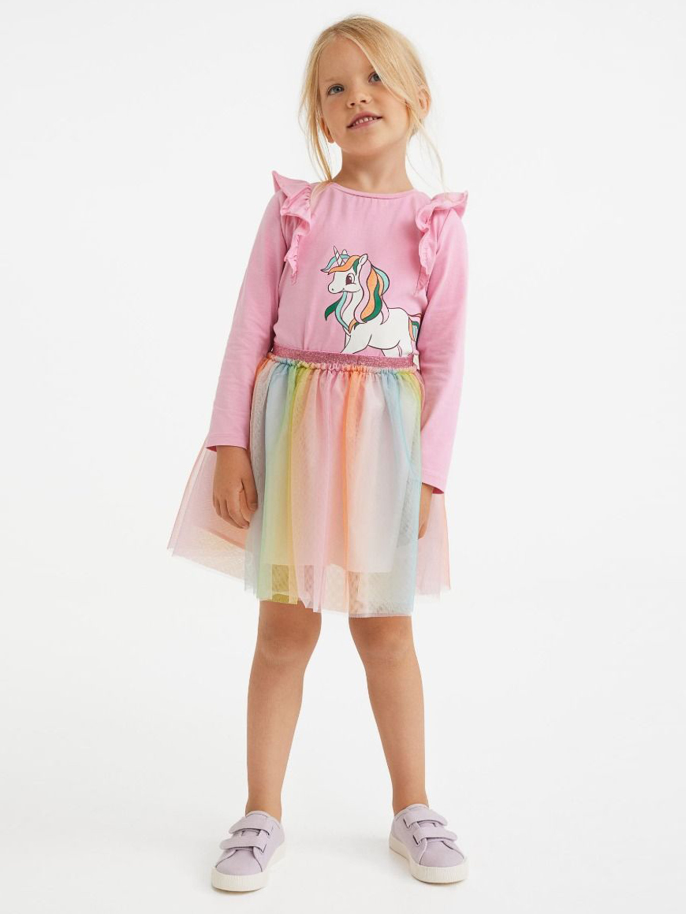 Юбка мини H&M модель 8700436kwer_Комбинированный Фото