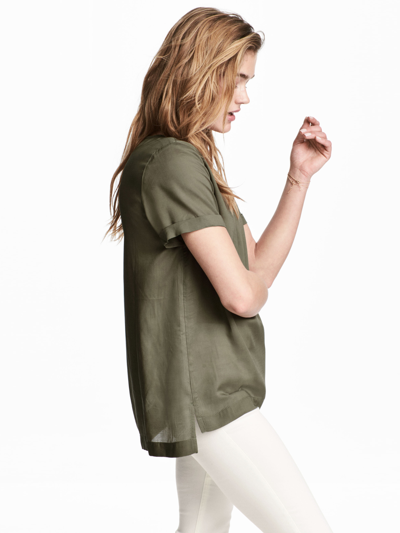 Блуза H&M модель 5029215wer_Хаки Фото