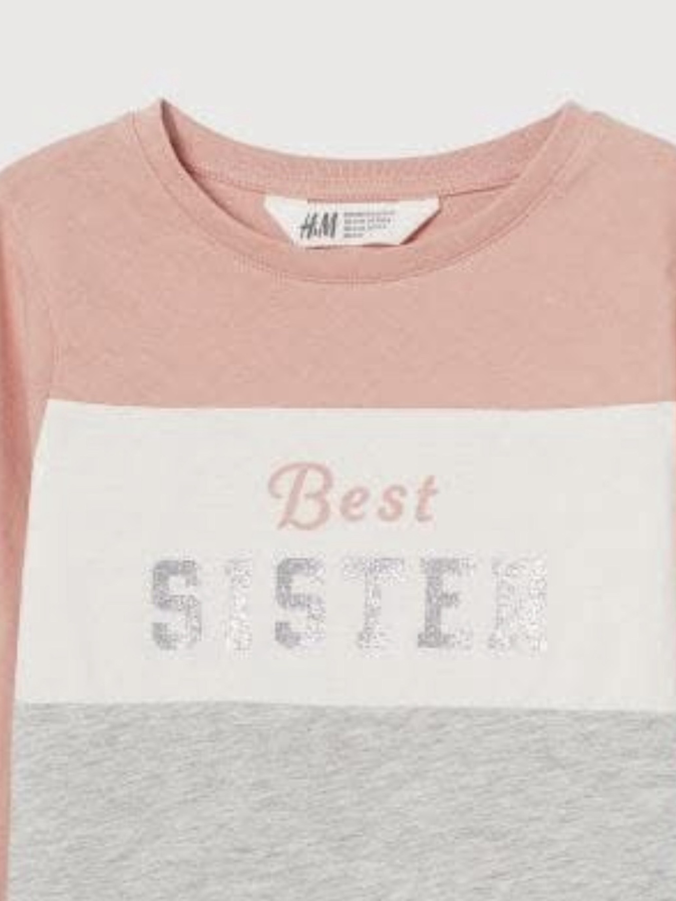 Лонгслив H&M модель 9093473kwer_Розово-серый Фото