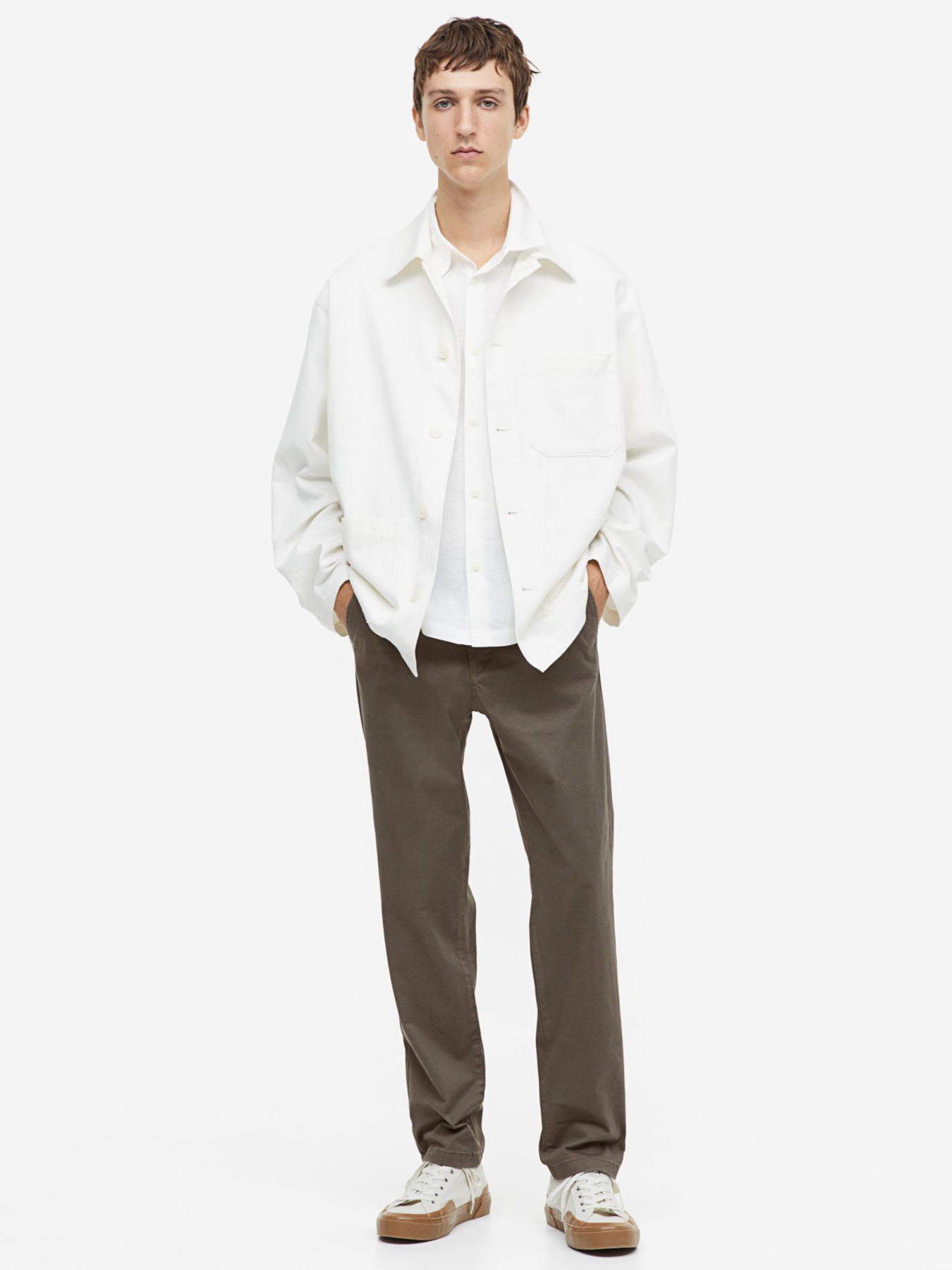 Брюки повседневные H&M модель 1019838arl_Хаки Фото