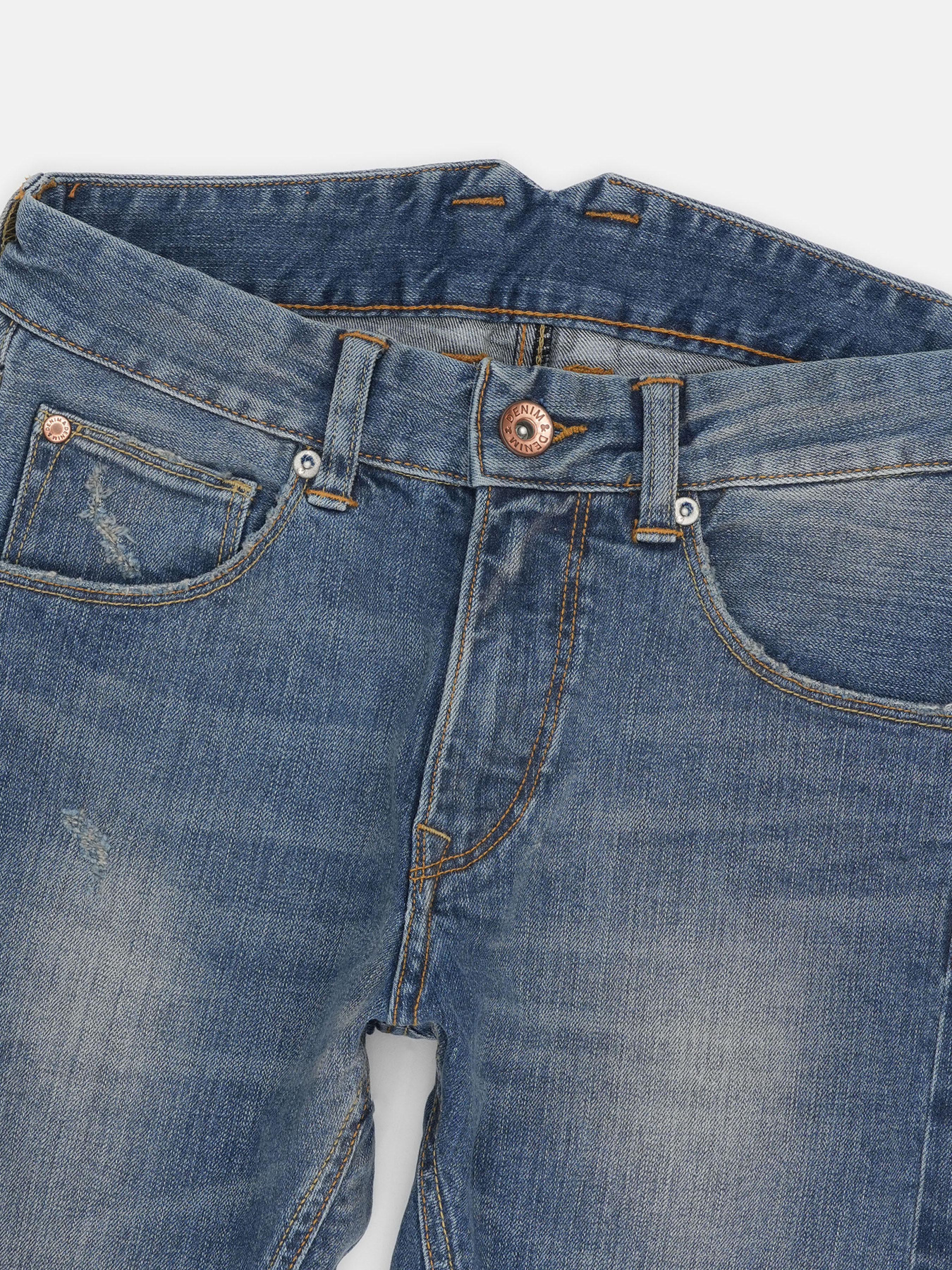 Зауженные джинсы H&M модель 1745289ral_Синий Зауженные джинсы H&M модель 1745289ral_Синий Фото