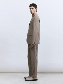 Классические штаны H&M модель 7140322wer_Темно-бежевый Классические штаны H&M модель 7140322wer_Темно-бежевый Фото