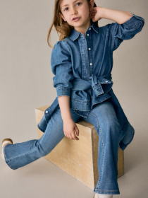 Расклешенные джинсы H&M модель 1110588kwer_Синий Фото