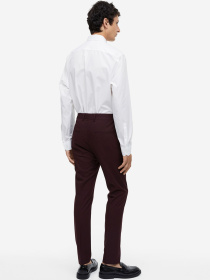 Брюки повседневные H&M модель 7140320ral_Бордовый Фото