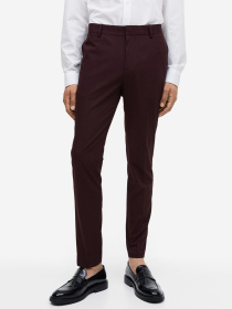 Брюки повседневные H&M модель 7140320ral_Бордовый Фото