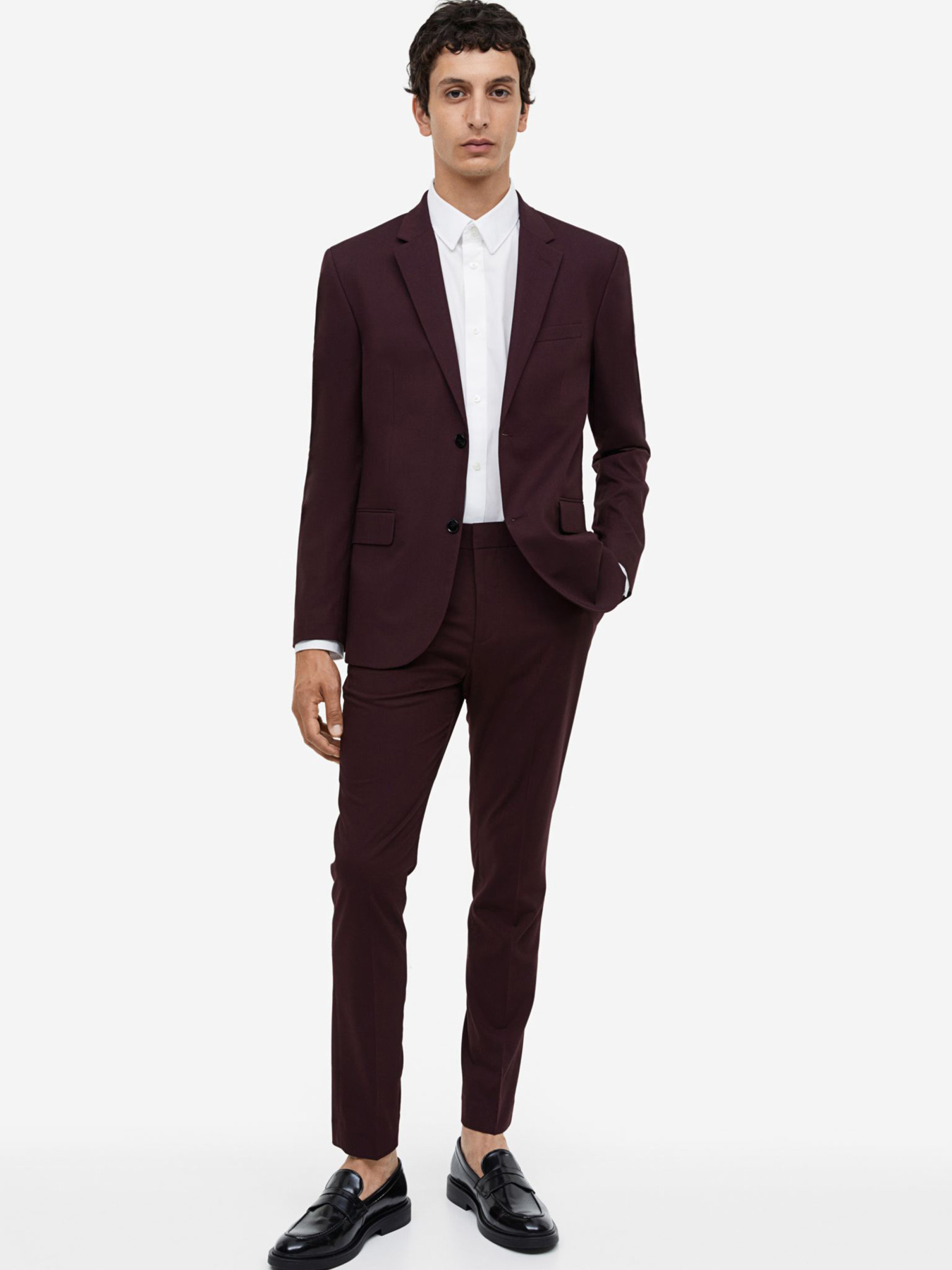 Повседневные штаны H&M модель 7140320ral_Бордовый Повседневные штаны H&M модель 7140320ral_Бордовый Фото