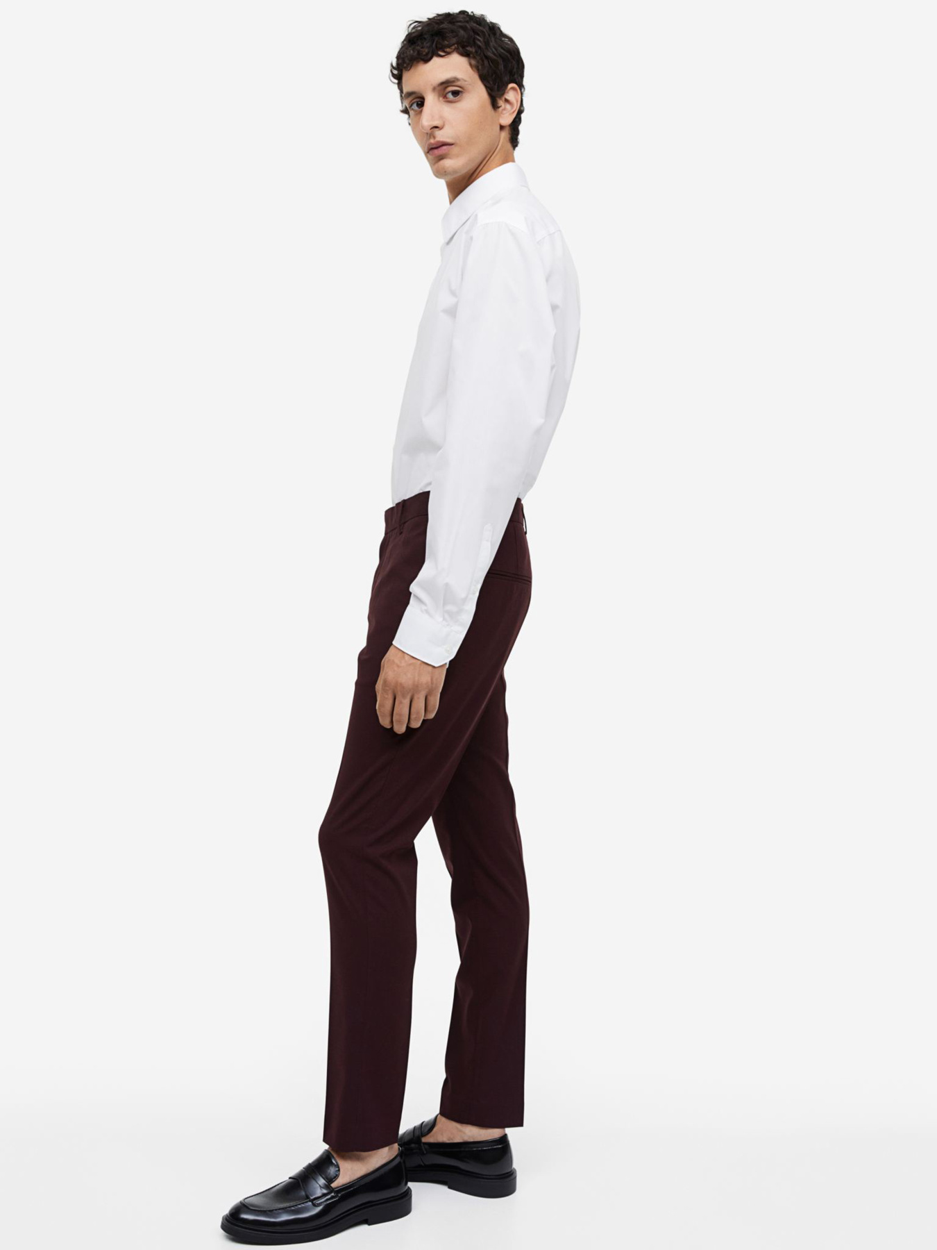 Повседневные штаны H&M модель 7140320ral_Бордовый Повседневные штаны H&M модель 7140320ral_Бордовый Фото