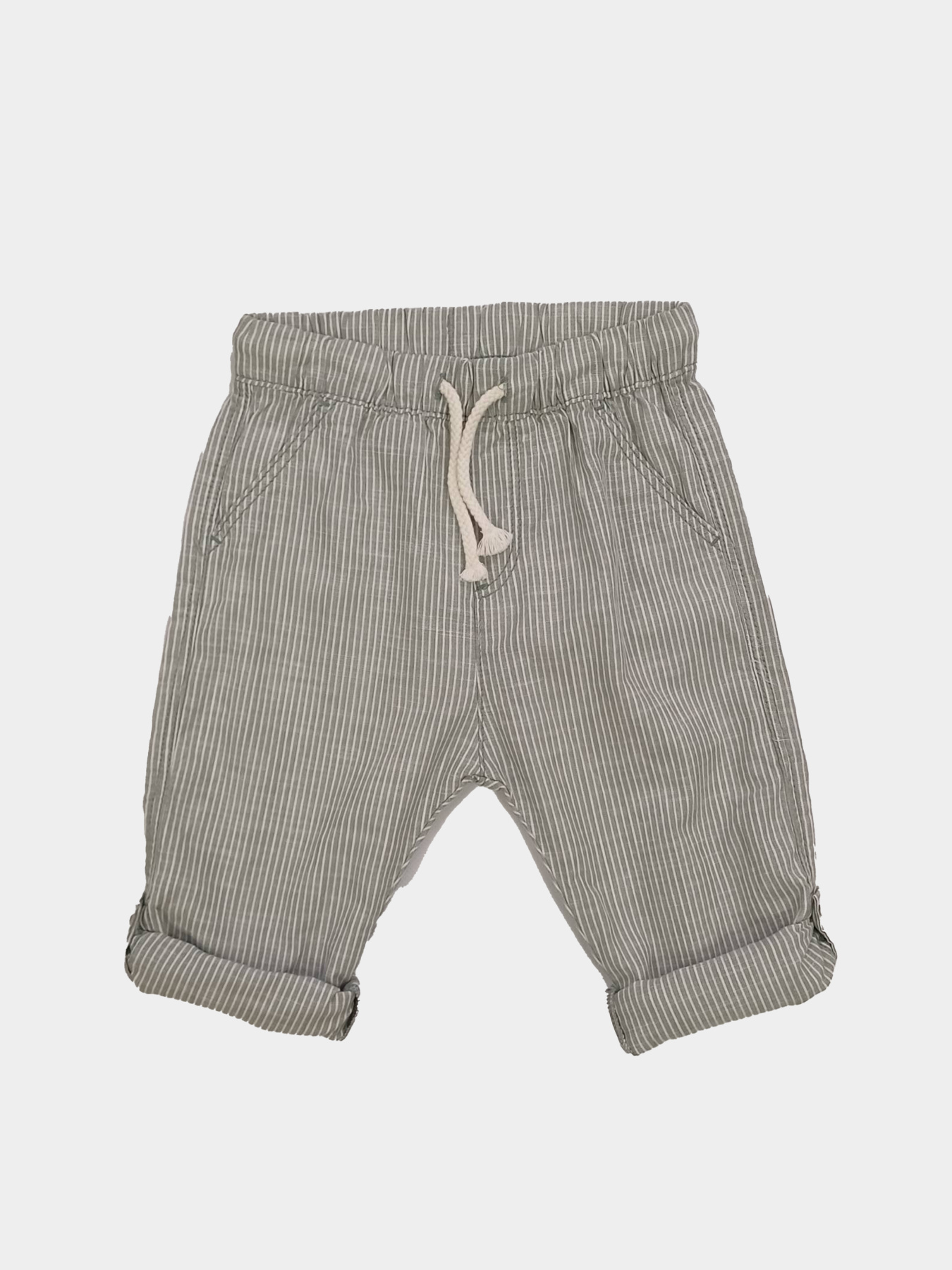 Брюки повседневные H&M модель 9433515kwer_Зелено-белый Фото