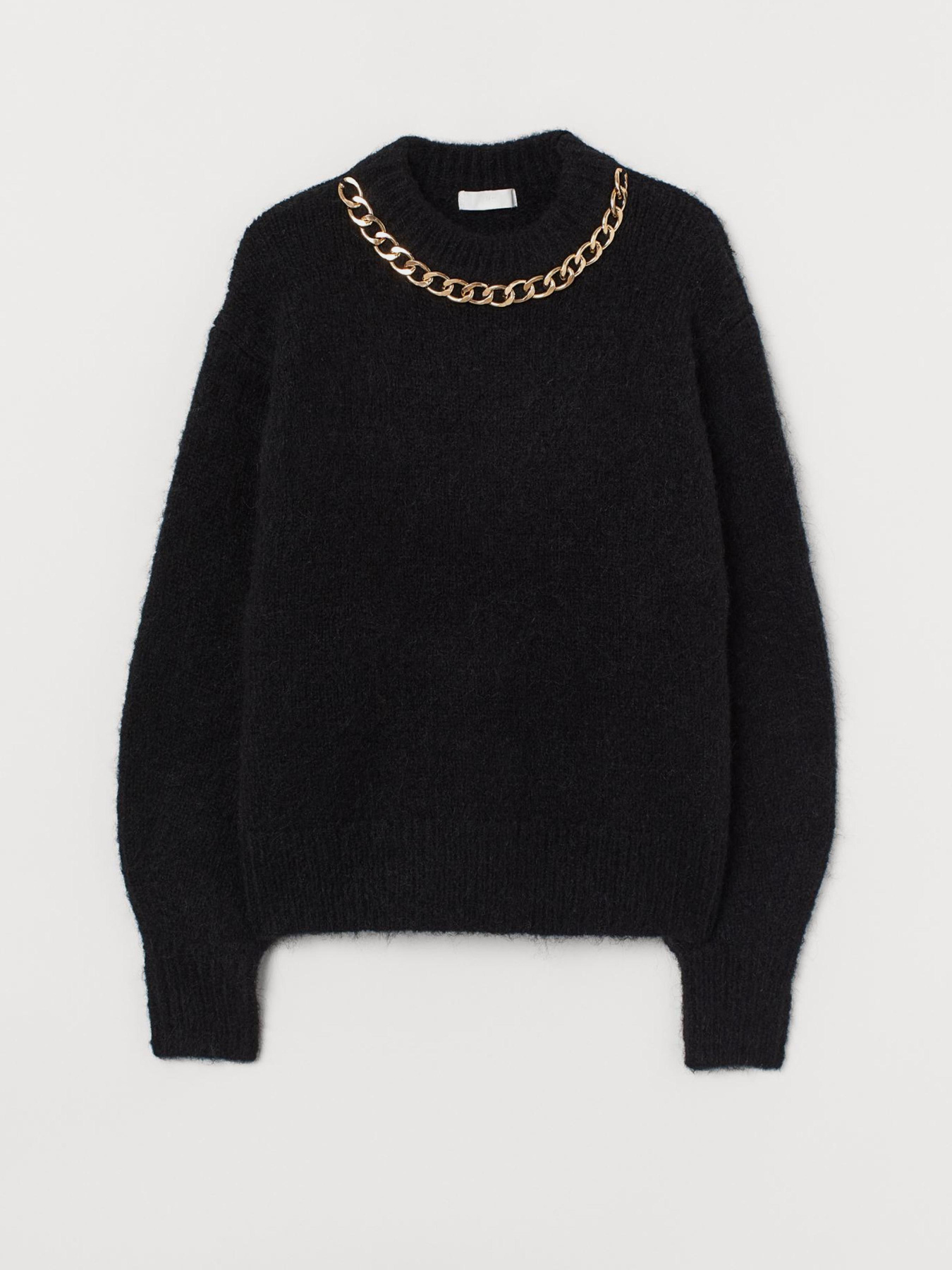 Свитер H&M модель 9475852wer_Черный Свитер H&M модель 9475852wer_Черный Фото