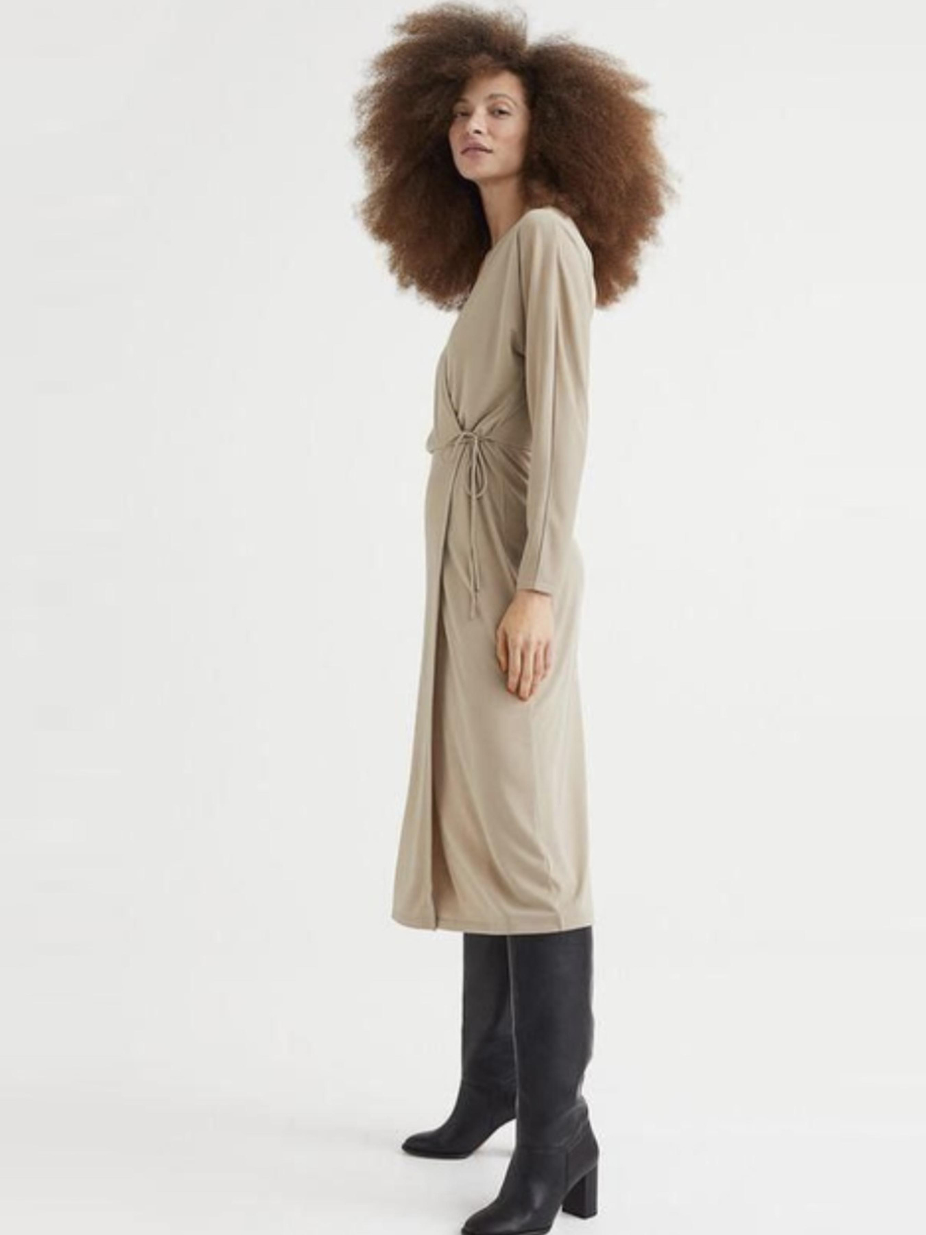 Сукня міді H&M модель 10580855wer_Бежевый Фото