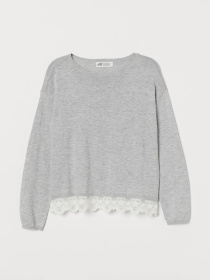 Джемпер H&M модель 7953531kwer_Серый Джемпер H&M модель 7953531kwer_Серый Фото