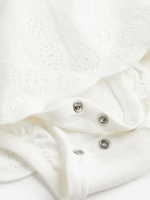 Платье мини H&M модель 1050887kwer_Молочный Фото