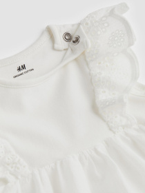 Платье мини H&M модель 1050887kwer_Молочный Фото