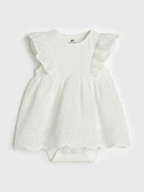 Платье мини H&M модель 1050887kwer_Молочный Фото