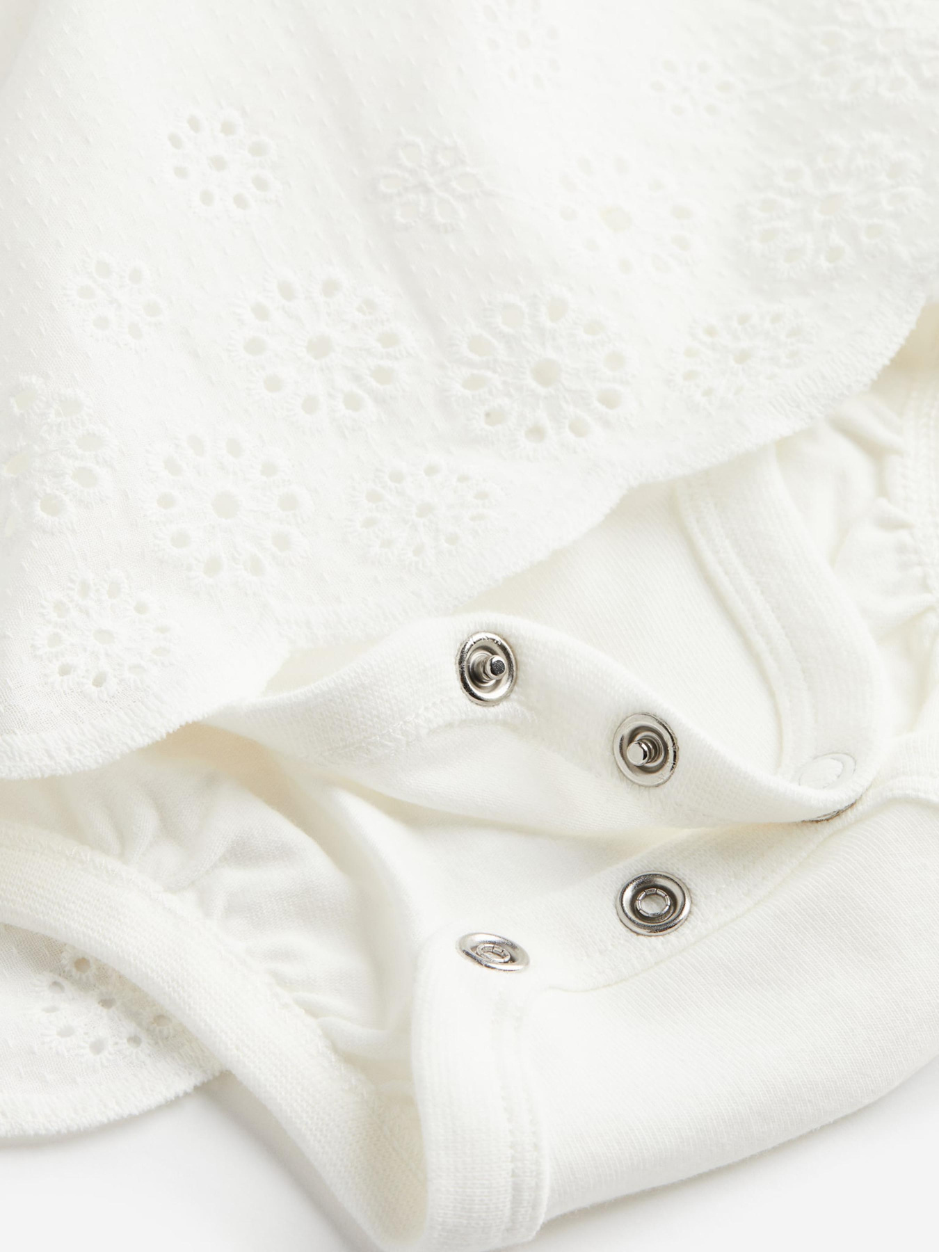 Платье мини H&M модель 1050887kwer_Молочный Фото