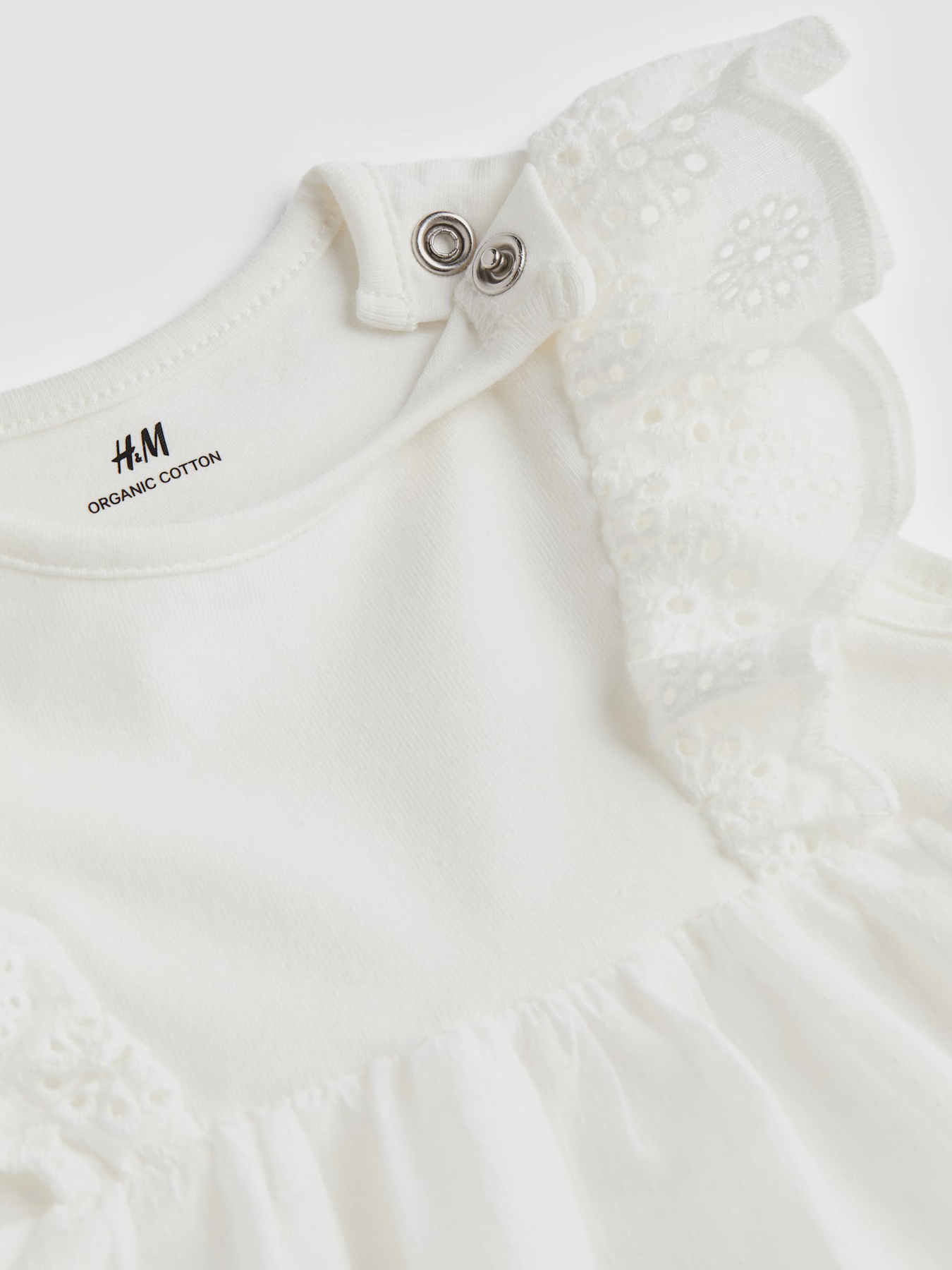 Платье мини H&M модель 1050887kwer_Молочный Фото