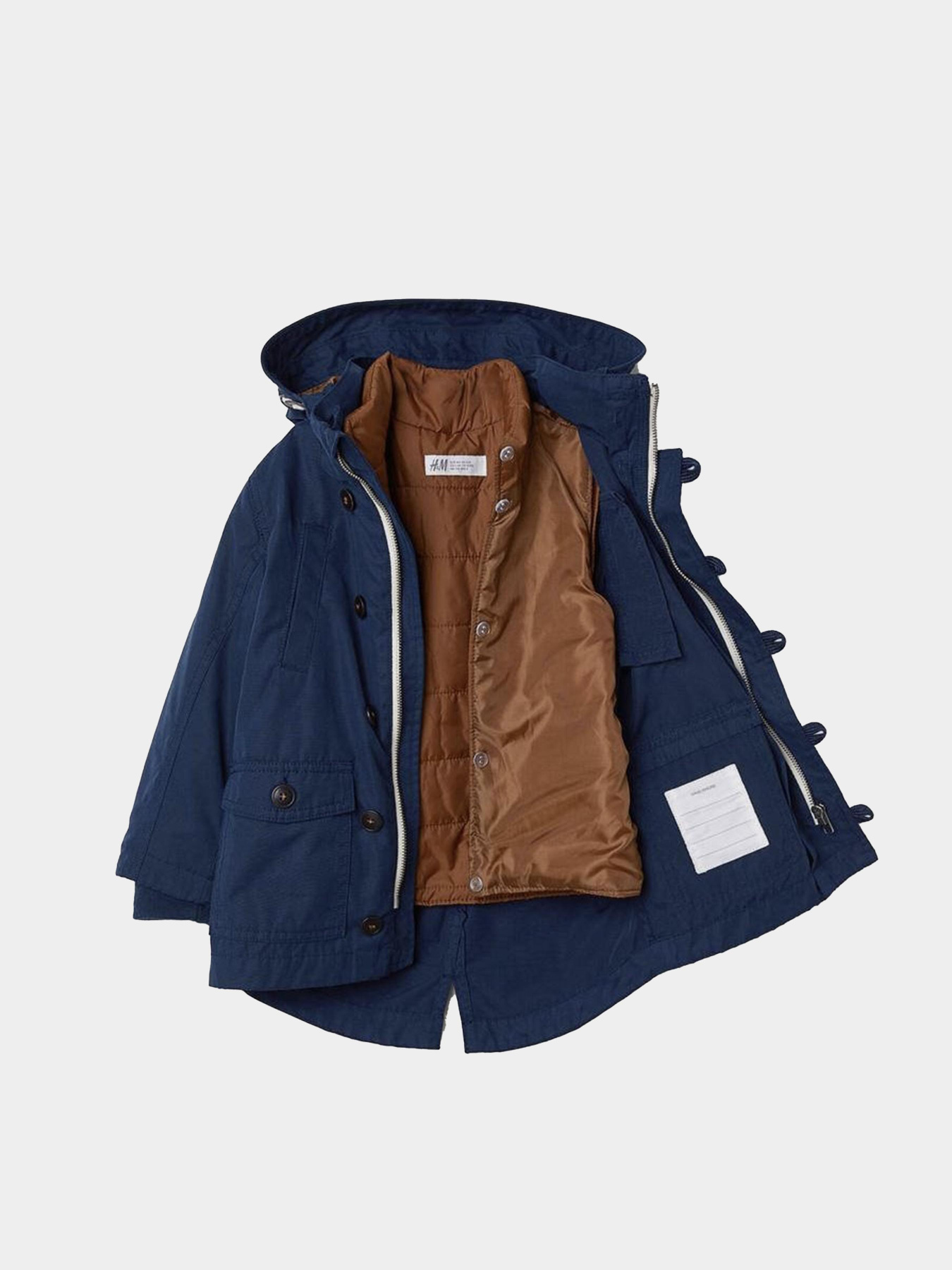 Парка H&M модель 6251930kwer_Темно-синий Фото