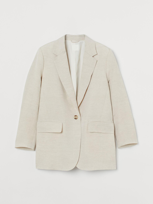 Блейзер H&M модель 9640333wer_Светло-бежевый Блейзер H&M модель 9640333wer_Светло-бежевый Фото
