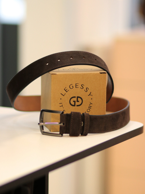 Замшевий чоловічий ремінь модель 300-02 Фото