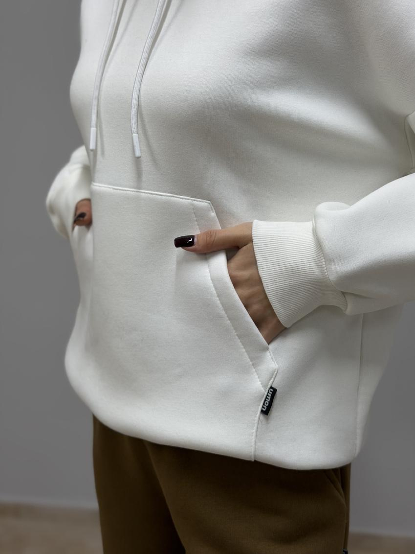 Худі з капюшоном жіночий крем модель M0211.4-1047 Фото