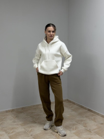 Худі з капюшоном жіночий крем модель M0211.4-1047 Фото