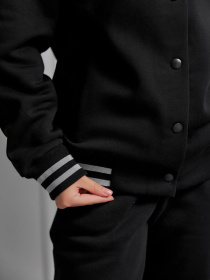 Женский бомпер с начесом чёрный модель M144.4-192 Фото