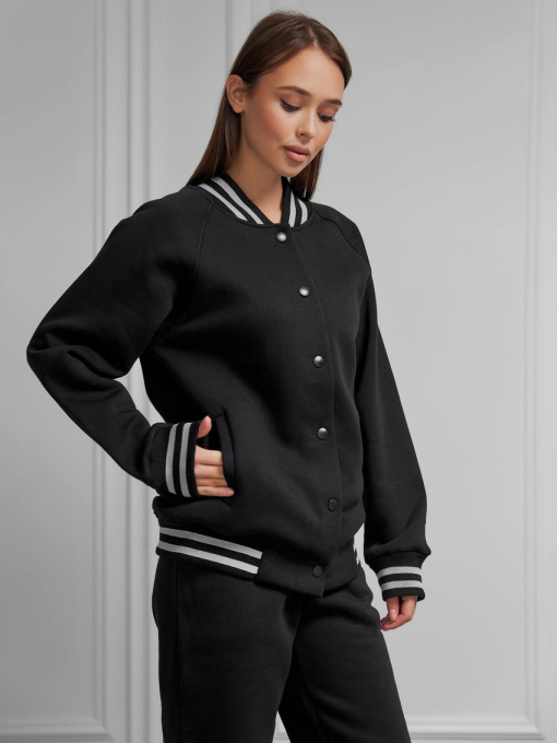 Женский бомпер с начесом чёрный модель M144.4-192 Фото