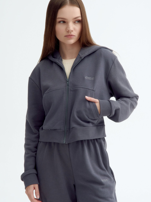 Худі ES8 3510-01-064009, колір темно-сірий модель 3510-01-064009 Фото