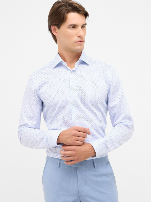 Чоловіча світло-блакитна срочка з візерунком SLIM FIT модель 1054/11/F170.11 Фото