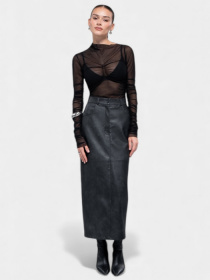 Юбка кожаная Blazh модель 11211 Фото