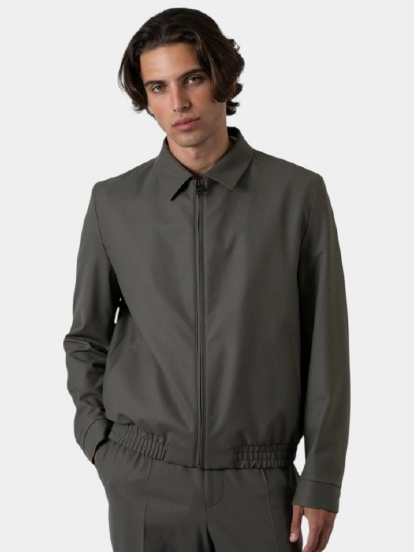 Сіра вовняна куртка Hellys241F1X модель 11407 Сіра вовняна куртка Hellys241F1X модель 11407 Фото