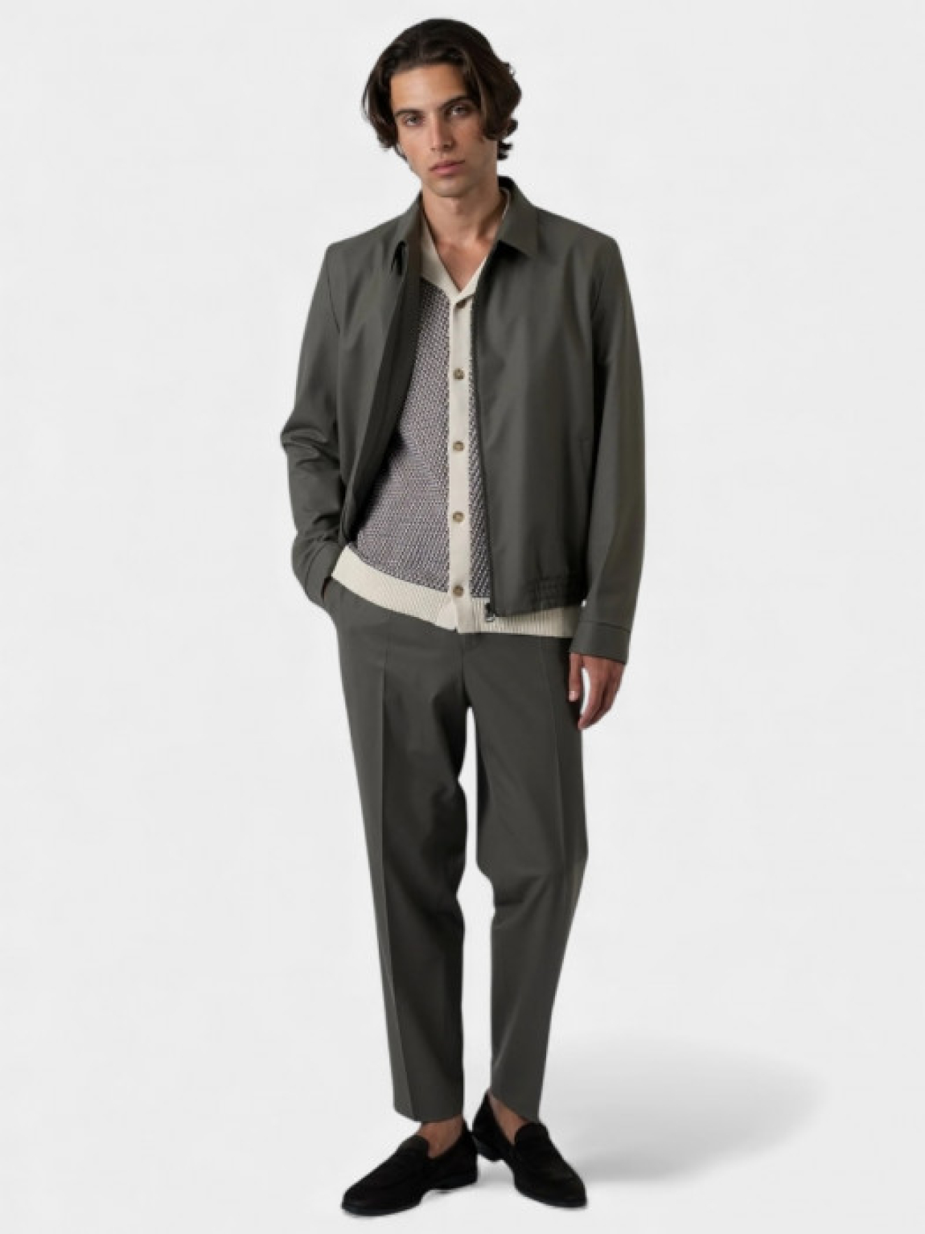 Сіра вовняна куртка Hellys241F1X модель 11407 Сіра вовняна куртка Hellys241F1X модель 11407 Фото