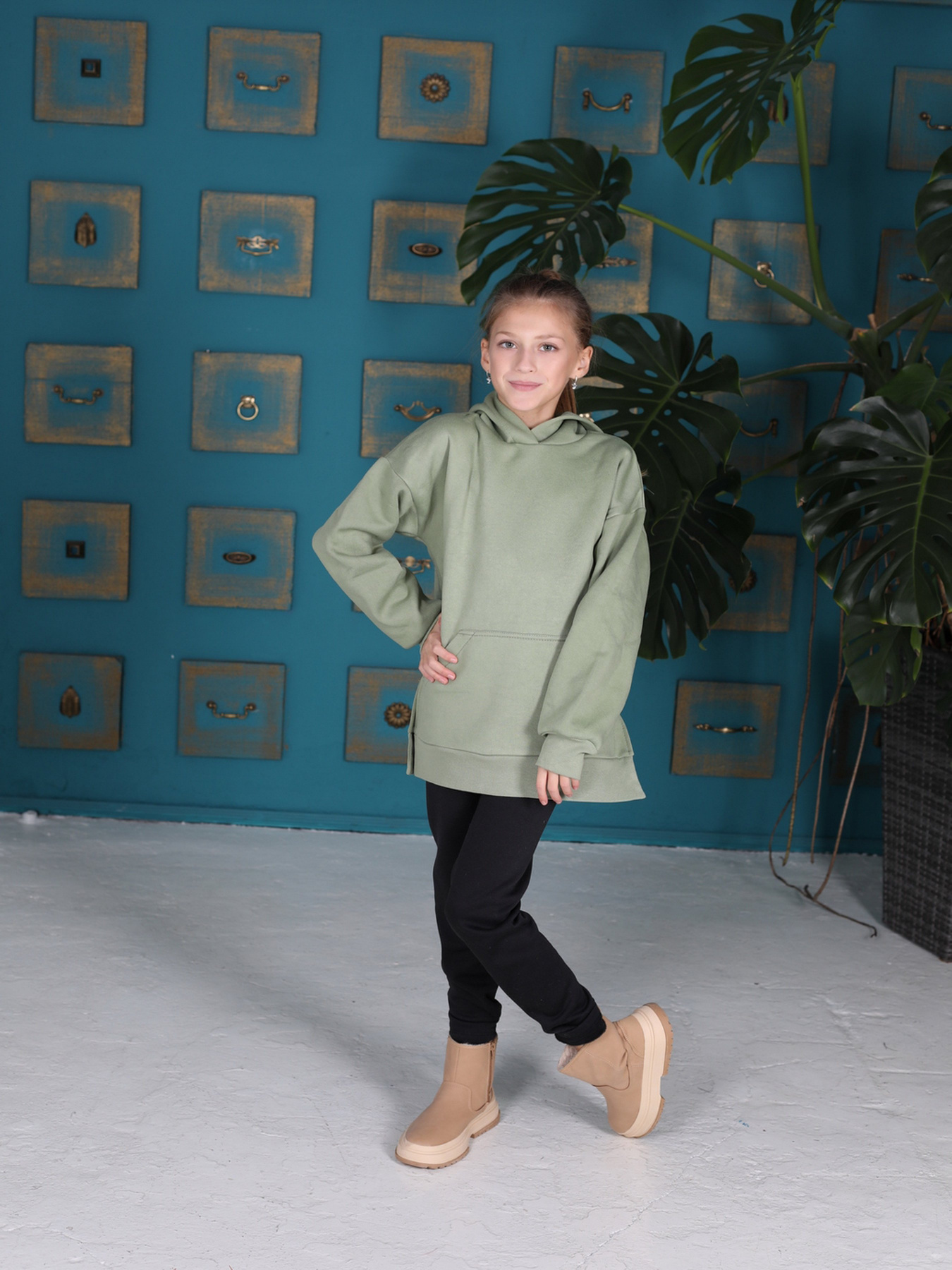 Худі ISSA Plus модель CD-479_mint Фото